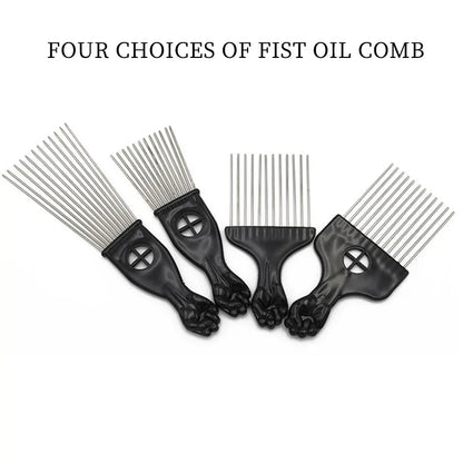 Anti Static Metal Afro Pick Comb